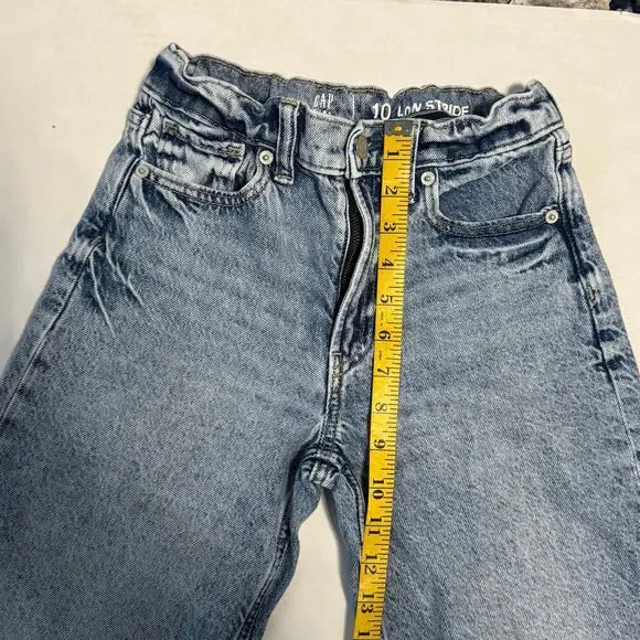 Gap Kids Lot of 2 Girl 10 Low Stride Jeans Embroidered Distressed School Casual - Picture 11 of 16